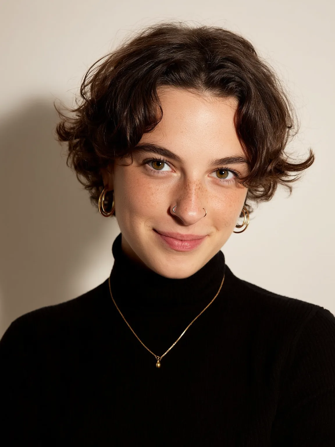 Voluminous Curly Chocolate Brown Bob